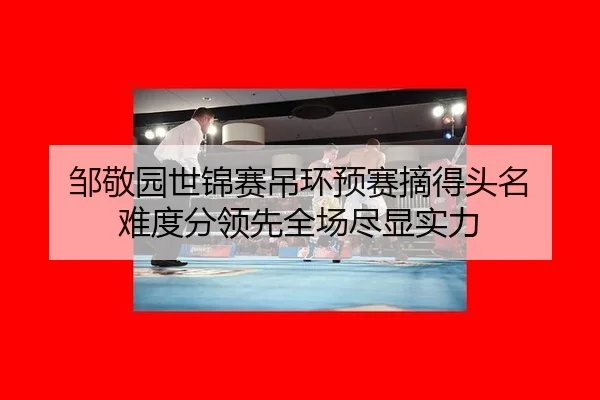 邹敬园世锦赛吊环预赛摘得头名 难度分领先全场尽显实力
